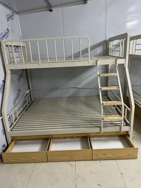 Giường 2 tấng sắt hộp khung hộp 40x80 chắc khỏe có ngăn kéo gầm giường, rộng 1m2/1m6 dài 2m siêu chắc, giường sắt giá rẻ
